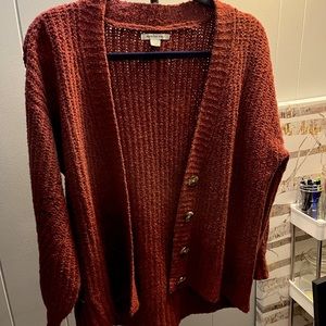 Oversized rust color AE cardigan